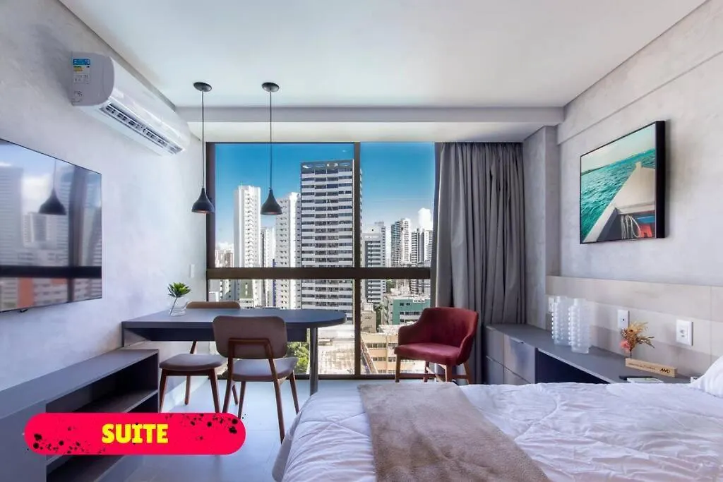 Апартаменты Studio De Luxo Na Praia De Boa Viagem Ресифи Бразилия